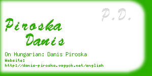 piroska danis business card